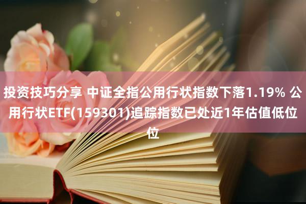 投资技巧分享 中证全指公用行状指数下落1.19% 公用行状ETF(159301)追踪指数已处近1年估值低位