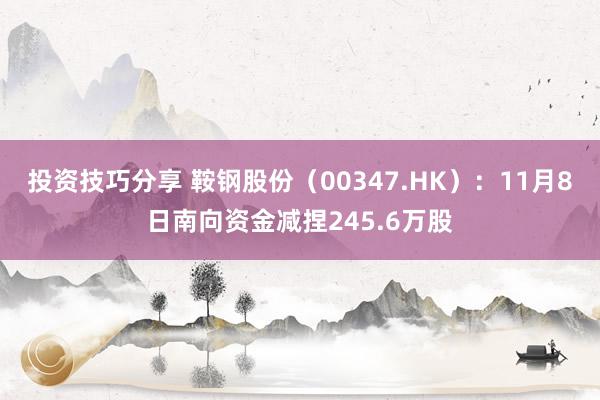 投资技巧分享 鞍钢股份（00347.HK）：11月8日南向资金减捏245.6万股