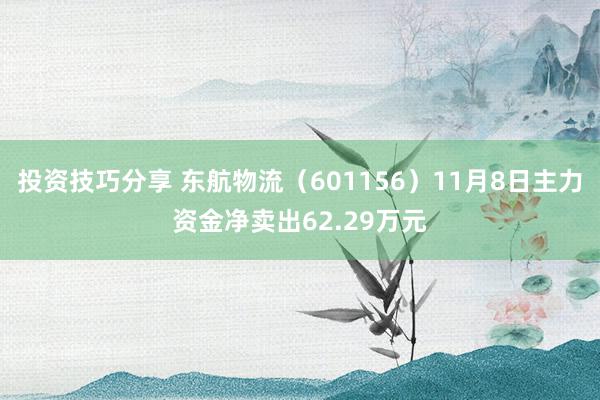 投资技巧分享 东航物流（601156）11月8日主力资金净卖出62.29万元