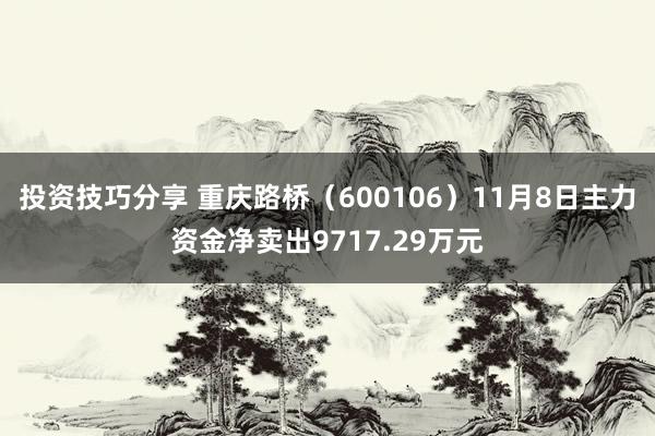 投资技巧分享 重庆路桥（600106）11月8日主力资金净卖出9717.29万元