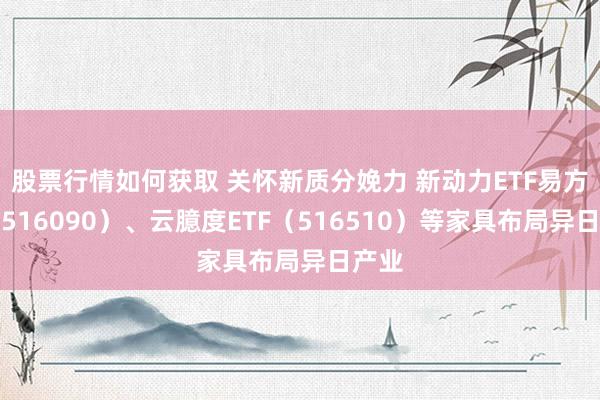 股票行情如何获取 关怀新质分娩力 新动力ETF易方达（516090）、云臆度ETF（516510）等家具布局异日产业