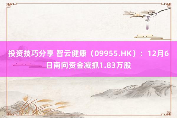 投资技巧分享 智云健康（09955.HK）：12月6日南向资金减抓1.83万股