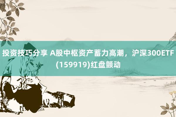 投资技巧分享 A股中枢资产蓄力高潮，沪深300ETF(159919)红盘颤动